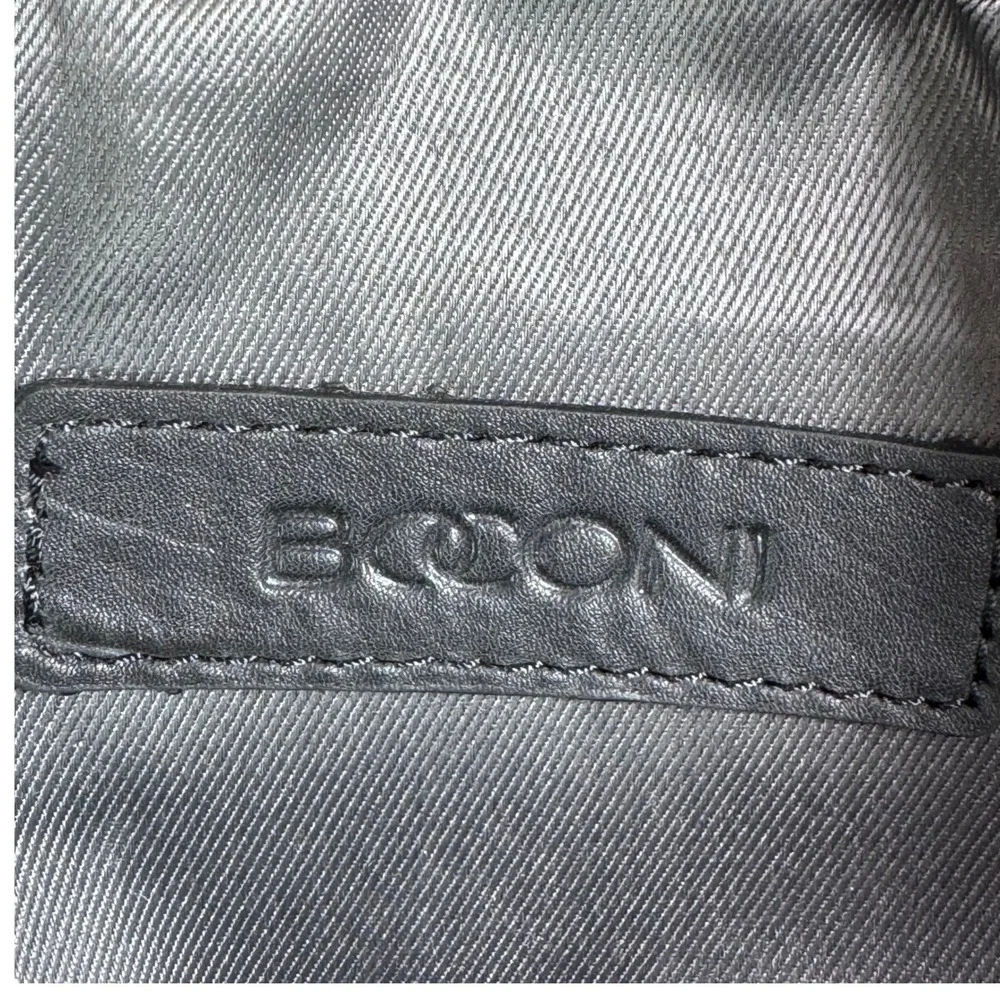 Boconi Olive Green Ballistic Nylon Leather Trim Laptop Backpack Professional Bag